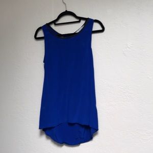 Royal blue silk tank